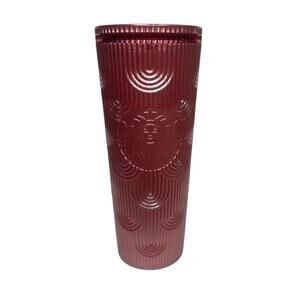 Starbucks 2022 Pink Shimmer Shell Mermaid Scales Cold Cup Tumbler 24oz NO STRAW